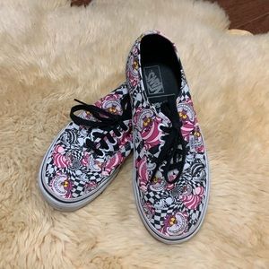 Vans sneakers. Disney Cheshire Cat pattern. Women’s size 9